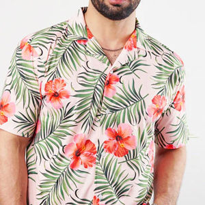 Vêtements de rue de haute qualité chemises pour hommes de grande taille prix abordable vêtements de plage à manches courtes chemises hawaïennes à la mode chemises pour hommes - Product Image 3