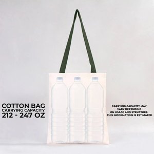 14 X 16 (35x40 Cm) Custom 10 oz Canvas <b>Purse</b> with <b>Green</b> Handles Solid <b>Green</b> Color Cotton Lining Simple Decoration with Letter - Product Image 4