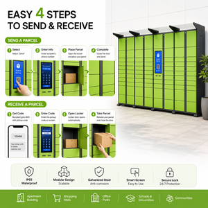 Buzón Inteligente para Paquetes al Aire Libre, Solución Perfecta para Entrega del Último Kilómetro en Apartamentos y Comunidades, Casillero Express Impermeable Ecológico - Product Image 3