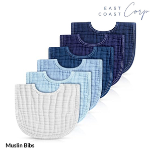 <b>Muslin</b> Bibs Burp Cloths for <b>Baby</b> Teething - Product Image 1