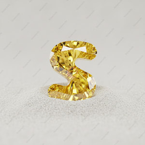 Diamante Sintético Cultivado en Laboratorio con Certificación GIA, HPHT CVD, Color Amarillo Fantasía, Claridad VVS, Letras del Alfabeto de la A a la Z - Product Image 2