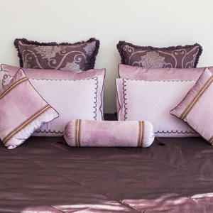 Màu Tím Satin Ren Jacquard Mô hình bộ đồ giường đám cưới thiết lập tùy chỉnh thiết kế cho vua Kích thước Bridal quà tặng cho các nhà bán lẻ - Product Image 4