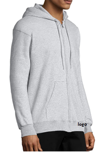Sweat à capuche 90% coton 10% Polyester pour hommes, vêtements d'athlétisme importés à fermeture éclair complète, lavable à la Machine - Product Image 6