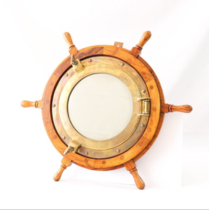 High QualityShips Wheel Porthole <b>Mirror</b> Hot Selling Antique Brass Nautical Porthole Nautical Maritime <b>Wall</b> Decor - <b>Window</b> - Product Image 1