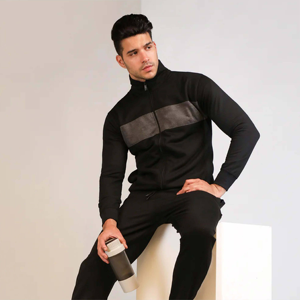 2025 <b>Men's</b> Casual Color-Blocked Tracksuit Stylish Comfortable 100% Cotton Breathable Lightweight <b>for</b> Winter Everyday Wear - Product Image 5