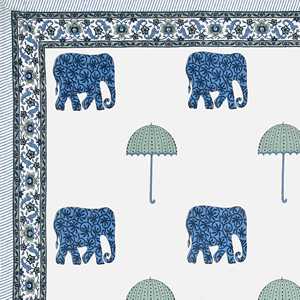 BLOCKS of INDIA Hand Block Impreso Algodón Super King Size Sábana 270X270 Color 9-Sábanas ajustadas y planas - Product Image 5