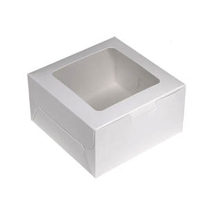 Custom Wholesale Eco Friendly Food Packaging <b>White</b> Square <b>Cardboard</b> <b>Box</b> Windowing for Sandwich Biscuit Muffin Takeout Containers - Product Image 6