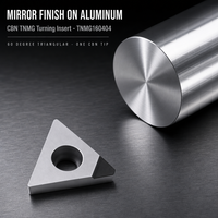 CBN Diamond Turning Inserts TNMG160402 TNMG160404 TNMG160408 , CNC Lathe Diamond Tool Tips for Aluminum Alloy Machining