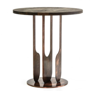 Table d'appoint/table basse moderne avec plateau en marbre et structure métallique, qualité supérieure, pliable, mobilier pour la maison et les restaurants