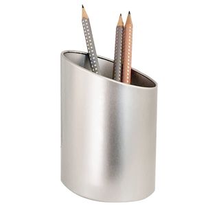 Square metal pen holder featuring minimalist look for modern <b>office</b> decor and home study <b>desk</b> use - Product Image 6