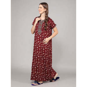 Conjunto de Bata de Noche de Manga Corta Estampada con Bolsillo Lateral y Bordado en el Cuello, Tejido Suave, para Novias, Suministro ODM, Personalizable, 3 Piezas - Product Image 5