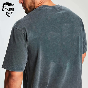 2024 camiseta Unisex de secado rápido de Color sólido con logotipo personalizado Camiseta de punto atlético de Fitness para Hombres Nuevo Diseño impresión Digital - Product Image 5