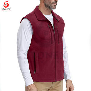 Poche personnalisée hommes polaire gilet chaud pleine fermeture éclair hiver extérieur Street Wear sans manches - Product Image 5