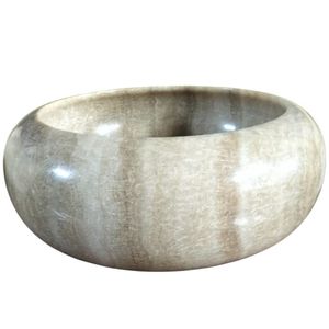 Lavabo de Porcelana Nuevo de Alta Calidad II, Hecho a Mano, Translúcido, Ecológico, Redondo, Diseño Moderno para Baño - Product Image 1