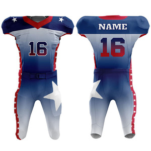 Logo brodé personnalisé Ensemble de compression sublimé de haute qualité pour club de jeunes Uniformes de football américain Vente en gros de vêtements de sport américains - Product Image 4