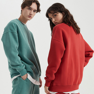 Sudadera de cuello redondo de tela de alta calidad de lana Unisex de manga larga con cuello redondo liso para hombre, sudaderas con capucha personalizadas de gran tamaño para hombre - Product Image 4