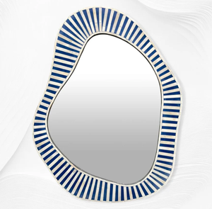 Cadre de miroir incrusté de nacre de luxe fait à la main taille personnalisée art mural en pierre à vendre style de luxe - Product Image 5