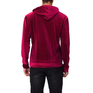 Suéter de terciopelo en blanco personalizado de alta calidad para Hombre Sudaderas con capucha de impresión digital teñida lisa al por mayor para todas las estaciones - Product Image 5