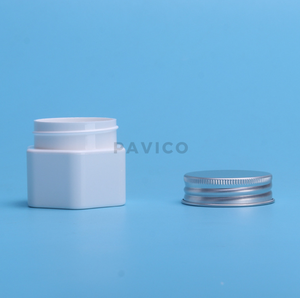 Venta al por mayor 30ml PP forma hexagonal plástico vacío cosmético cuidado de la piel contenedor Vietnam fabricado crema facial tarro tapa tarros de plástico - Product Image 3