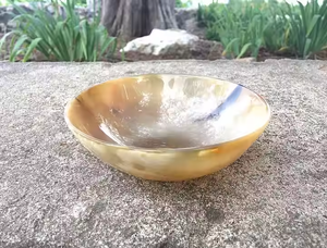 Manufacturer of Making Horn <b>Bowl</b> Dishes Eco Friendly for Serving <b>Bowl</b> Genuine Ox Horn Palm Lathering by crescent crafts - Product Image 2