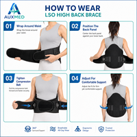 Ceinture de soutien lombaire médicale unisexe réglable à 360°, respirante, pliable, légère, flexible, avec fermeture auto-agrippante