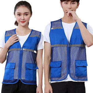 Nueva llegada ajustable bolsillos de alta calidad alta seguridad reflectante trabajo Hi Vi chaleco ropa de trabajo con diseño personalizado chaleco de seguridad - Product Image 6