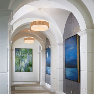 Boho intessuto a mano luce in Rattan rotonda <span class=keywords><strong>Beige</strong></span> e zucchero bianco lampada costiera per bar retrò decorazione <span class=keywords><strong>lampadario</strong></span> ristorante - Product Image 6