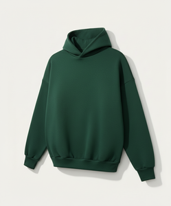 Wholesale Cotton Blend Green <b>Hoodies</b> - High Quality Loose Fit Apparel for <b>Men</b> & Women - Product Image 5