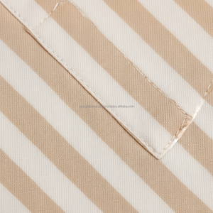 Camisa de Vestir a Rayas para Hombre de Alta Calidad, Manga Larga, Corte Entallado, Formal, para Negocios, Tela Suave, Color Caqui Blanco con Rayas Verticales - Product Image 6