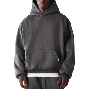Conjuntos de sudaderas con capucha de color sólido en blanco de alta calidad al por mayor chándal de algodón orgánico personalizado chándal deportivo de gran tamaño - Product Image 1