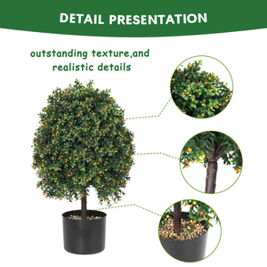 PZ-1-132 Ruopei กระถางต้นไม้ Topiary ประดิษฐ์ต้นไม้ไซเปรสสีเขียวสําหรับตกแต่งบ้านในร่มกลางแจ้ง - Product Image 4