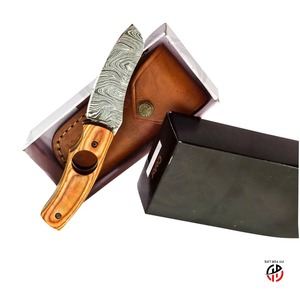 Accesorios para cigarros de acero de Damasco, cortador de cuchillo para cigarros personalizado con logotipo - Product Image 3