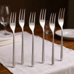 Juego de Tenedores para Postre VENICE de Acero Inoxidable Cromado Pulido, 6 Piezas, PL6180VC10, para Experiencias Gastronómicas Elegantes - Product Image 3