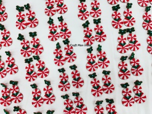 Nouvelles perles de riz arbre de noël boucles d'oreilles perles de riz boucle d'oreille neige flocon de neige canne cerf perles de riz boucles d'oreilles tissées à la main - Product Image 4