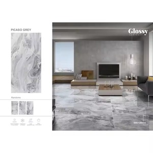 Azulejos de losa de porcelana mate antideslizante de aspecto de mármol de lujo de alta calidad 60x120 pisos interiores de baño brillantes modernos - Product Image 4
