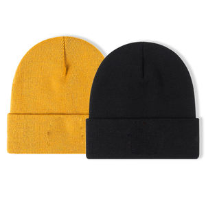 Gorro de punto de invierno Unisex de alta calidad al por mayor, gorro de Color sólido, gorro ligero para exteriores - Product Image 5