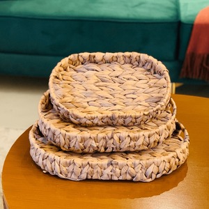 Bandeja ovalada de jacinto de agua, contenedor de almacenamiento, bandejas decorativas para servir, de un productor de Vietnam. - Product Image 4