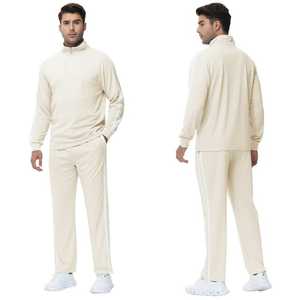 Chándales para hombre de 2 piezas de manga larga atléticos con cremallera completa chándal conjunto de chándal informal al aire libre ropa de calle conjunto de chándal deportivo - Product Image 3