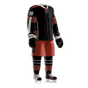 Custom 100% Polyester Comfortable Ice Hockey Uniform Sublimated Logo Team Name Design Breathable Anti-Bacterial Quick Unisex - Product Image 5