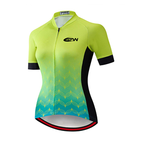 Camiseta de ciclismo aerodinámica para mujer, camiseta de manga corta Pro Fit para bicicleta de carretera, rendimiento ligero, malla que absorbe la humedad de talla grande - Product Image 1