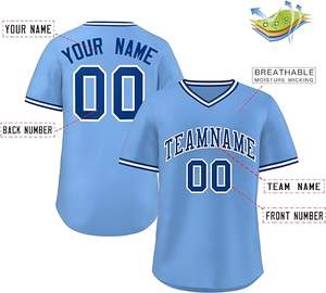 Camisetas de béisbol con estampado de transferencia de calor de poliéster 100%, camisetas de béisbol de alta calidad con logotipo personalizado para hombres y mujeres - Product Image 2