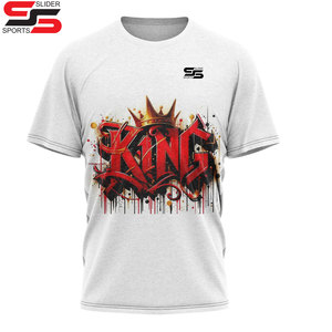 T-shirt en coton pour homme 220 g/m² 100 % coton tricoté lourd à manches courtes col rond logo de marque personnalisé impression numérique lettre formelle - Product Image 6