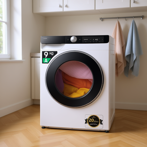 Lave-linge à chargement frontal BESPOKE AI WW90DG6G94LKU3, capacité de 9 kg, finition blanche et noire, classe A, 1400 tr/min, dimensions 60x48x85 cm - Product Image 3