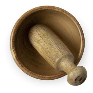 Juego de mortero y mortero de madera hecho a mano, molinillo de especias de hierbas de estilo rústico Natural, mezclador Masala, cuenco de maceración Kharal Manual, condimentos - Product Image 4