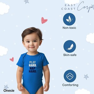 Mono de una pieza de algodón orgánico 100% para recién nacidos y bebés | Mameluco de mono ultrasuave con múltiples estampados y diseños - Product Image 3