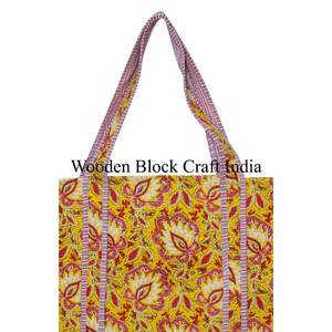 Magnifiques sacs fourre-tout en coton matelassé faits à la main, imprimés vibrants, élégants, écologiques, pour le transport quotidien, cadeaux pour femmes - Product Image 2