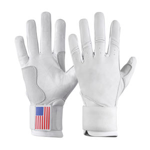 Latest High Quality Custom Logo <b>Sports</b> <b>Gloves</b> Real Cabretta Leather New Arrival Long Cuff Baseball Batting <b>Gloves</b> Manufacturer - Product Image 2