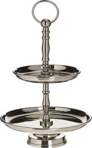 Plato de Postre de Metal, Soporte para Pastel de Acero Inoxidable Martillado con Base Decorativa para Bodas y Eventos - Product Image 4