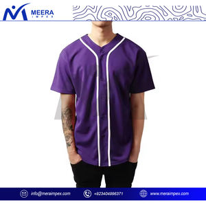 Design personnalisé pour hommes, maillot de baseball américain, chemise d'équipe respirante à séchage rapide, vêtements de sport imprimés par sublimation, ensemble d'uniformes OEM - Product Image 2