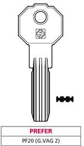Llave Punzonata Ottone Pf20 (g. Vag 2) Prefer - Product Image 1